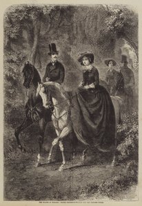 The Glades of Windsor, Prince Frederick-William and the Princess Royal by Gustave Janet